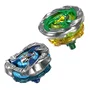 Beyblade X Dual Pack Circle Ghost 4-60LR UX et Hack Viking 4-55O UX, 2 toupies de combat à rotation droite