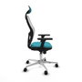 Piqueras y Crespo Chaise de Bureau avec Appui-tête 3D086N1 Turquoise