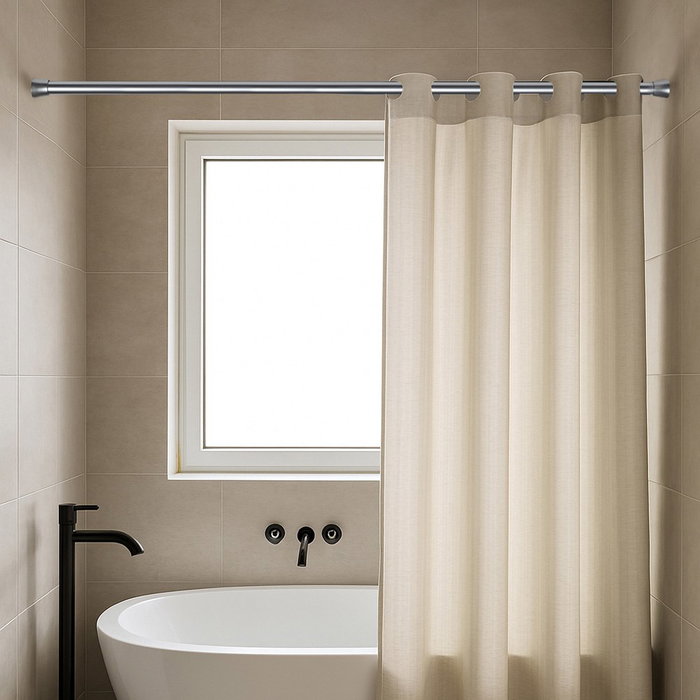 Cintacor - Storplanet Barre de rideau extensible à pression sans perçage, argent, Ø2,8-2,5 x 140-250 cm Cintacor - Storplanet Barre de rideau extensible à pression sans perçage, argent, Ø2,8-2,5 x 140-250 cm