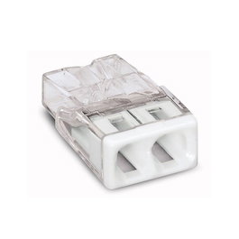 Wago Connecteur rapide 2 voies, transparent/blanc