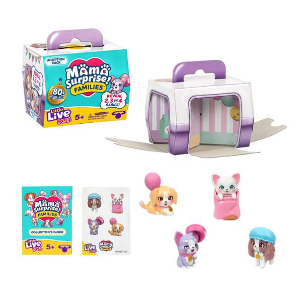 Little Live Pets - Mascota Familia Mama Sorpresa - Jouet d'éveil et de découverte pour enfants - Kit avec animaux surprise
