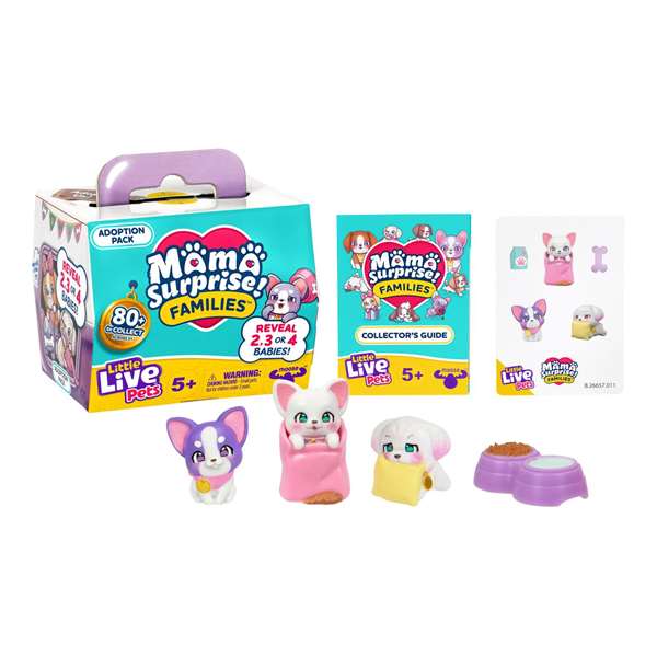 Little Live Pets - Mascota Familia Mama Sorpresa - Jouet d'éveil et de découverte pour enfants - Kit avec animaux surprise