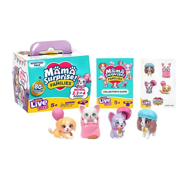 Little Live Pets - Mascota Familia Mama Sorpresa - Jouet d'éveil et de découverte pour enfants - Kit avec animaux surprise