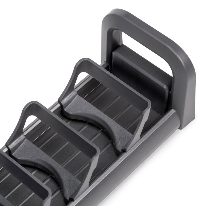 Emuca Orderbox porte-tiroir pour tiroir, 90x470mm, Aluminium et Plastique, Gris antracite