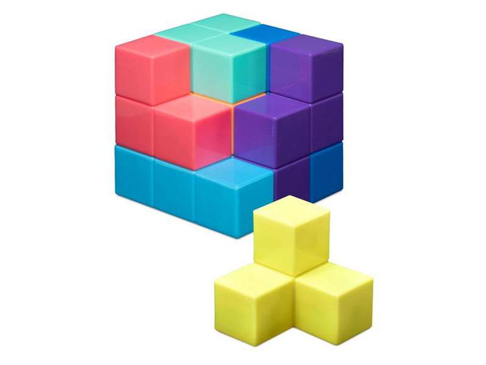 Cayro - Jeu de réflexion cube click clack 7 pièces - Puzzle casse-tête - À partir de 6 ans