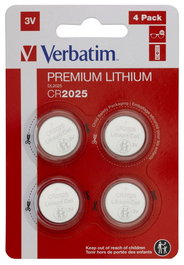 Verbatim CR2025 Pile au lithium 3V (lot de 4)