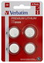 Verbatim Batterie lithium CR2025 3V, pack de 4 piles pour télécommandes, montres et appareils électroniques portables