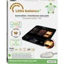 Little Balance Balance de cuisine Happy Genius 10 - Plateau large 18x18 cm - Rechargeable USB - Écran XXL rétroéclairé - Design cannelé - Sans piles