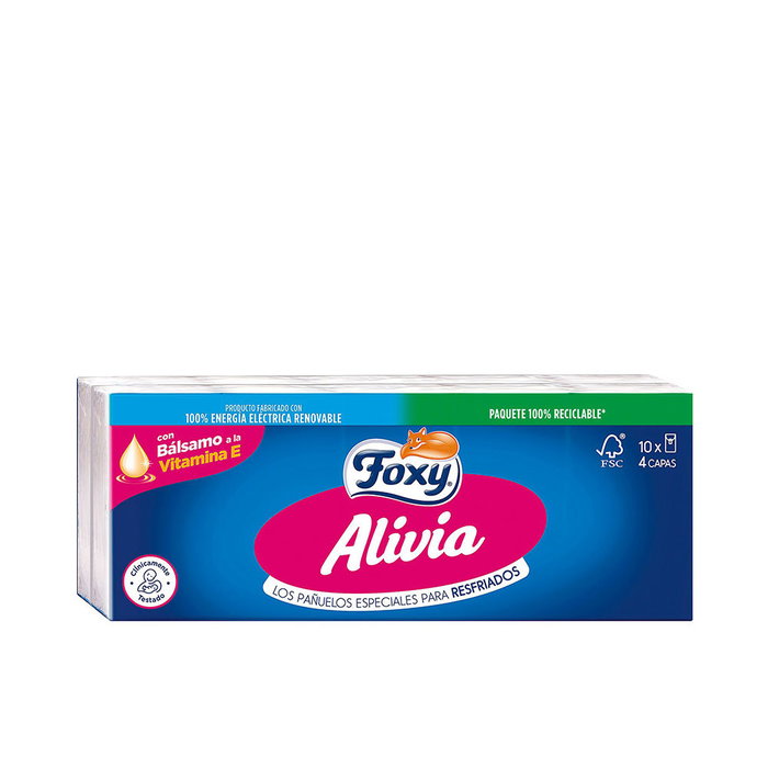 Foxy Mouchoirs de Soin Nasal 10 Paquets x 9 Unités - Soulage les Irritations Nasales Foxy Mouchoirs de Soin Nasal 10 Paquets x 9 Unités - Soulage les Irritations Nasales