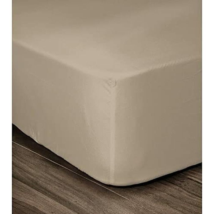 Lovely Home Drap housse 100% coton beige 90x190 cm Lovely Home Drap housse 100% coton beige 90x190 cm
