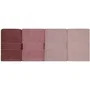 Ensemble de 4 serviettes de bain en coton 100% - 50 x 90 cm - Couleur poudre - Confort et absorption optimale