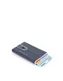 Piquadro Blue Square Portefeuille en cuir Bleu avec pince à billets