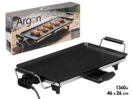 ARGON Plancha à griller 1360W 46x26cm Negro