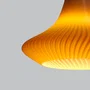 Lampe Suspendue Vita Beige/Fleuron Noir/Câble Noir Design Minimaliste Compatible LED E27