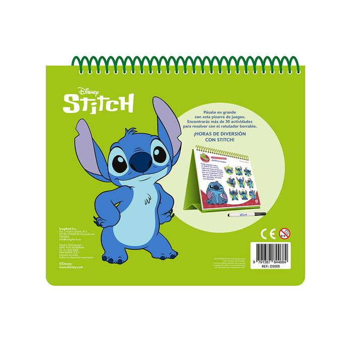 Imagiland Disney Stitch - Pizarra de 5 años DS005 - Ardoise Magique Lavable 32 Pages +5 Ans