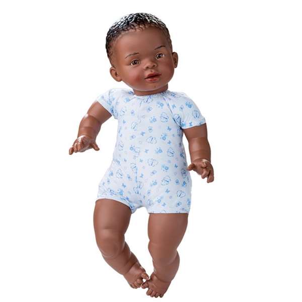 Berjuan Poupée nouveau-né 45 cm Fille africaine Ref: 8077-18 45 - Pour 3 ans et plus