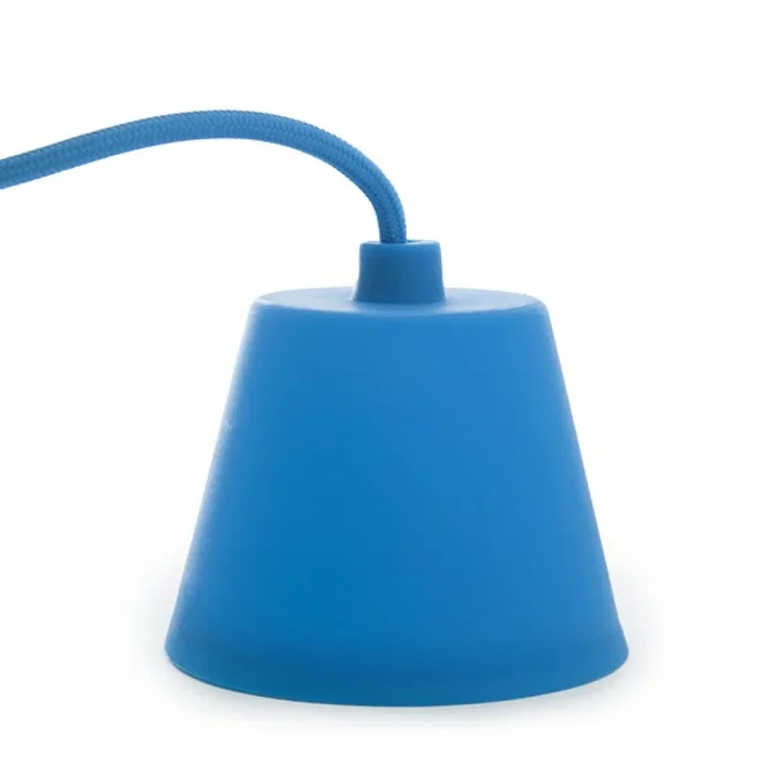 Portalamparas E27 avec Câble - Douille PVC - Couleur Bleue Portalamparas E27 avec Câble - Douille PVC - Couleur Bleue