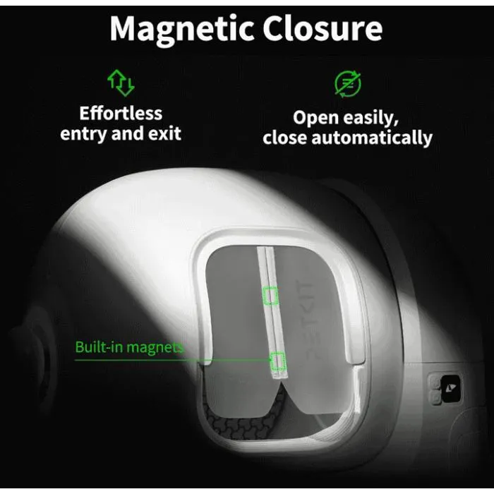 Petkit Rideau magnétique 2.0 pour litière automatique PuraMax et Purobot Max - Système de clipsage facile - Blanc