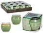 Acorde Bougie Parfumée Gingembre Citron Vert 7,5x6,3x7,5 cm Verre Vert (Set de 12)