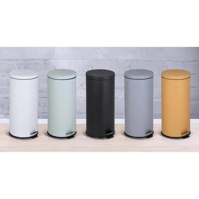 Kitchen Move Poubelle cuisine 30L URBAN, Acier Noir, Pédale - Grande capacité pour famille Kitchen Move Poubelle cuisine 30L URBAN, Acier Noir, Pédale - Grande capacité pour famille