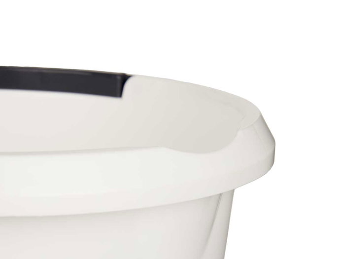 Arte Regal Seau doseur en plastique blanc 10 L avec anse 30 x 28,5 x 30 cm (Set de 18)