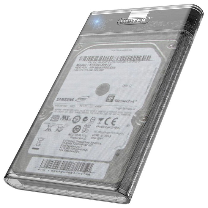 Unitek Boîtier Externe S1103A Gris Transparent 2,5 pouces