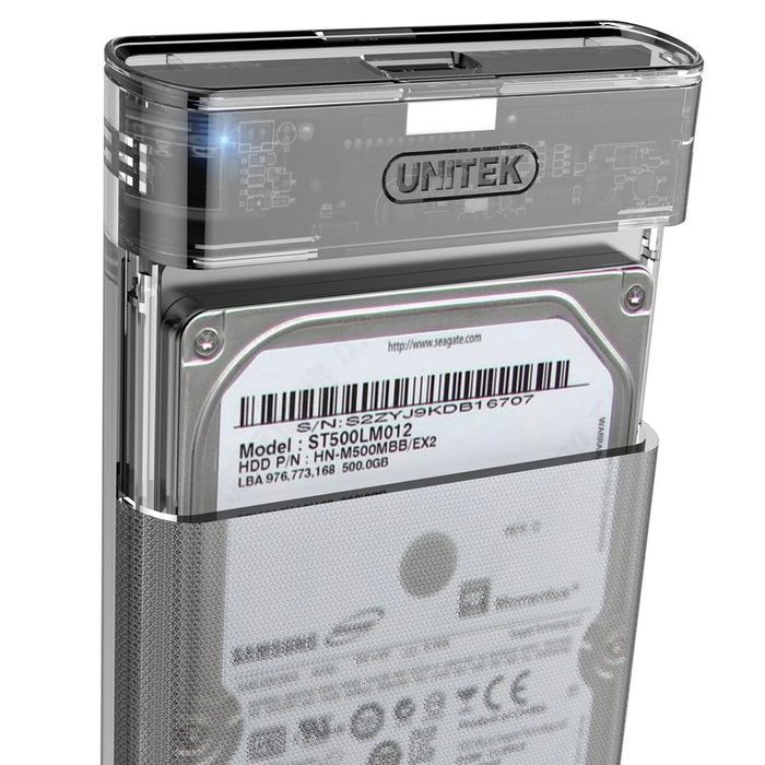 Unitek Boîtier Externe S1103A Gris Transparent 2,5 pouces