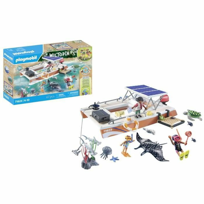 Playmobil Bateau de surveillance des récifs coralliens Wiltopia 71623