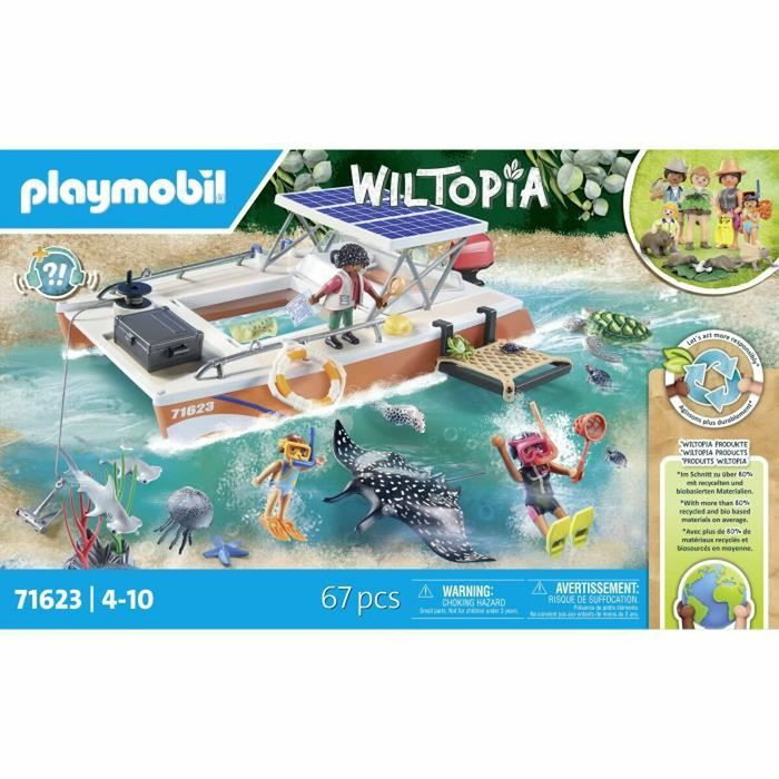 Playmobil Bateau de surveillance des récifs coralliens Wiltopia 71623