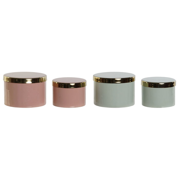Boîte à bijoux DKD Home Decor Vert Corail Fer 13 x 13 x 9 cm (2 Pièces) (2 Unités) Boîte à bijoux DKD Home Decor Vert Corail Fer 13 x 13 x 9 cm (2 Pièces) (2 Unités)