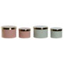 Boîte à bijoux DKD Home Decor Vert Corail Fer 13 x 13 x 9 cm (2 Pièces) (2 Unités)