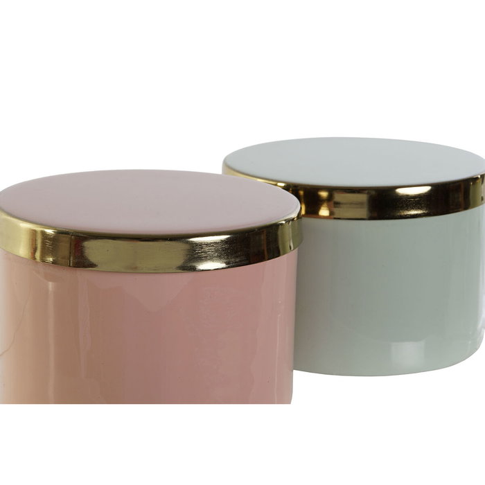 Boîte à bijoux DKD Home Decor Vert Corail Fer 13 x 13 x 9 cm (2 Pièces) (2 Unités) Boîte à bijoux DKD Home Decor Vert Corail Fer 13 x 13 x 9 cm (2 Pièces) (2 Unités)