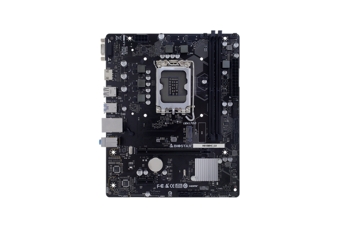 Biostar H610MHC 2.0 Carte mère Micro ATX Intel H610 LGA1700 DDR4 PCIe 4.0 HDMI VGA