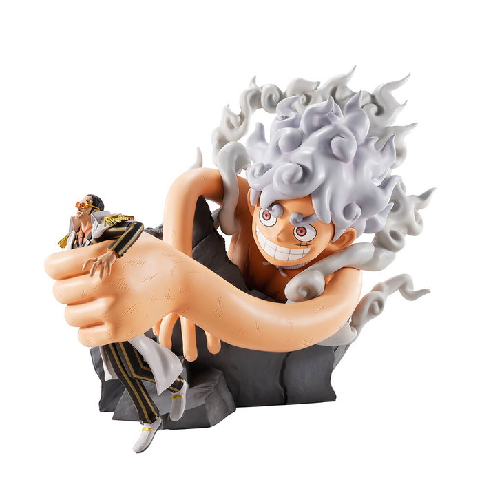 Ichibansho Figurine Bandai One Piece Revible Moment Luffy Gear 5 vs Borsalino 20 cm Burst of Energy