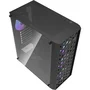 Darkflash DF-DK351CL6-BK DK351 Boîtier PC Moyen Tour ATX Noir avec 4 Ventilateurs A-RGB 120mm, Facade Mesh et Panneau Latéral en Verre Trempé