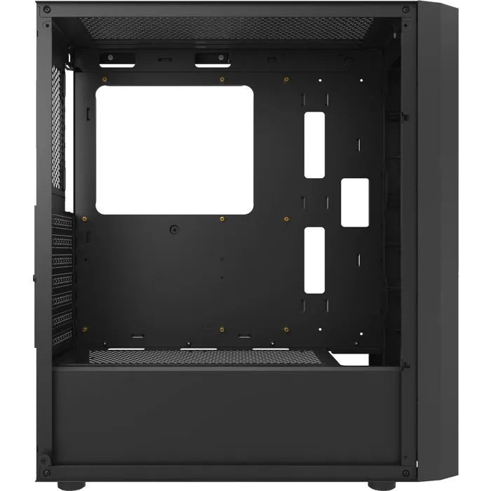 Darkflash DF-DK351CL6-BK DK351 Boîtier PC Moyen Tour ATX Noir avec 4 Ventilateurs A-RGB 120mm, Facade Mesh et Panneau Latéral en Verre Trempé