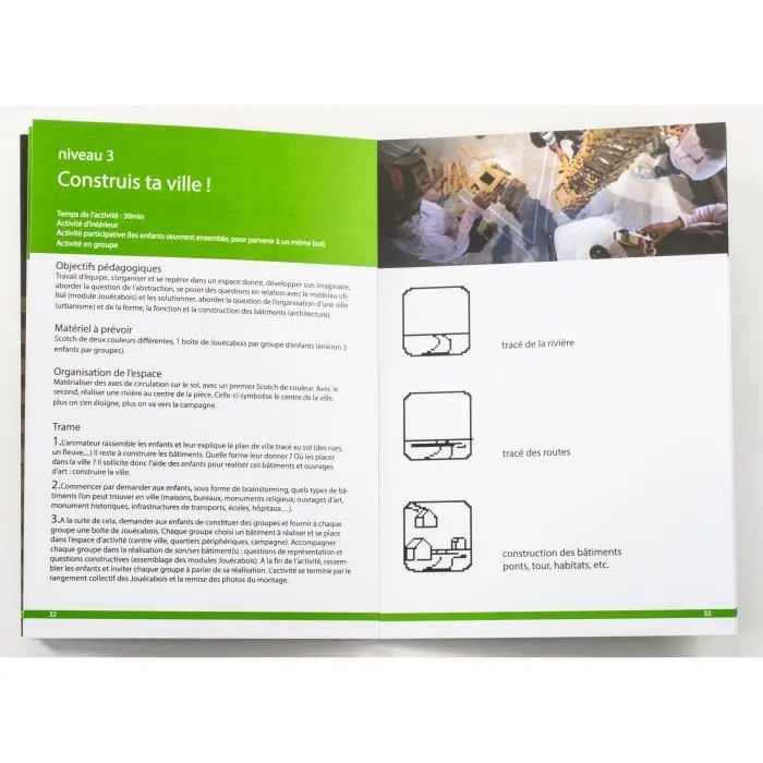 MECABOIS - Livre d'activités Les Ateliers Jouécabois - 10 ateliers de construction en bois de 45 min pour enfants à partir de 3 ans - Pour TAP cycles 1, 2, 3