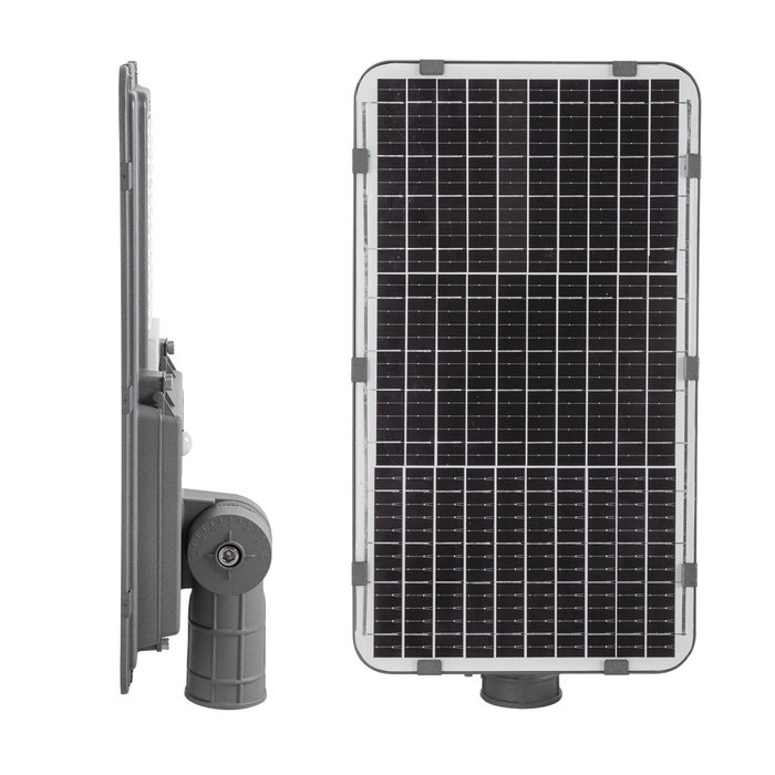 Lampadaire solaire LED 200 W 5000 K blanc froid avec panneau 6 V 20 W et batterie 20 Ah