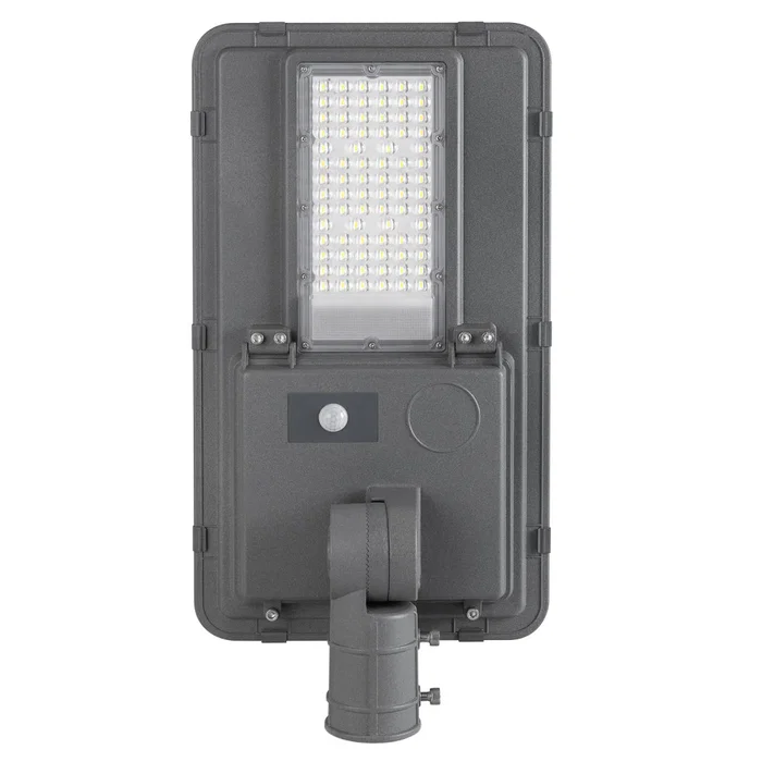 HO-STR100W-SL04-CW Farola LED solaire 200W blanc froid 5000K, avec panneau 20W, batterie 20Ah, capteur crépusculaire et télécommande, IP65