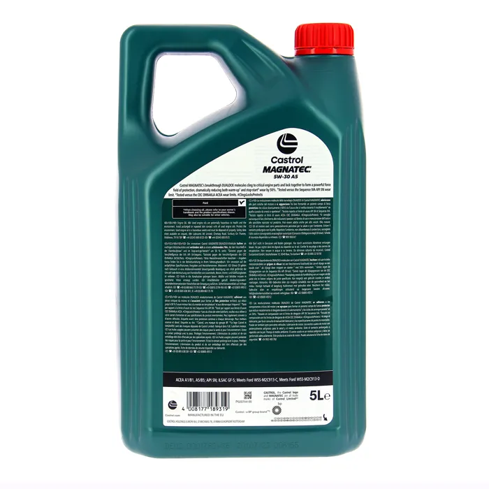 Castrol Magnatec 5W-30 A5 Stop-Start - Huile moteur synthétique 5L - 5W30 - ACEA A5/B5, API SN, GF-5 - Pour moteurs avec technologie Stop & Start
