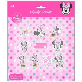 Safta Lot de 10 Gommes à Effacer Minnie Mouse Minty 25x30 cm