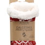 Sensly Chaussettes Rouges avec Intérieur Sherpa Taille 36-41