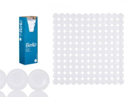 Berilo Tapis de Bain Antidérapant Motif Brique Blanc 6x60x6 cm - Petit (Set de 6)