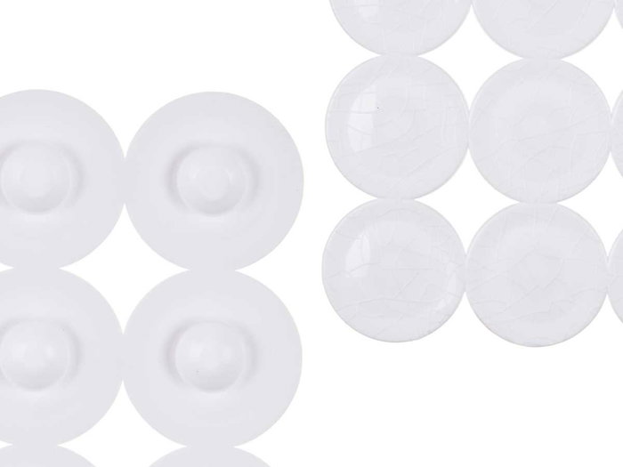 Berilo Tapis de Bain Antidérapant Motif Brique Blanc 6x60x6 cm - Petit (Set de 6)