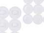 Berilo Tapis de Bain Antidérapant Motif Brique Blanc 6x60x6 cm - Petit (Set de 6)