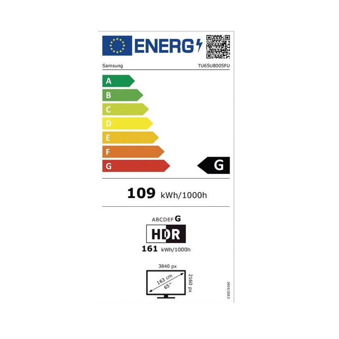 TV intelligente Samsung TU65U8005FUXXC 4K Ultra HD 65" LED HDR QLED