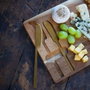 Livoo Plateau à fromages MEC138 en bois d'acacia avec couteaux aimantés, 38 x 20 cm