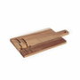 Livoo Plateau à fromages MEC138 en bois d'acacia avec couteaux aimantés, 38 x 20 cm