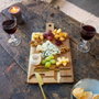 Livoo Plateau à fromages MEC138 en bois d'acacia avec couteaux aimantés, 38 x 20 cm