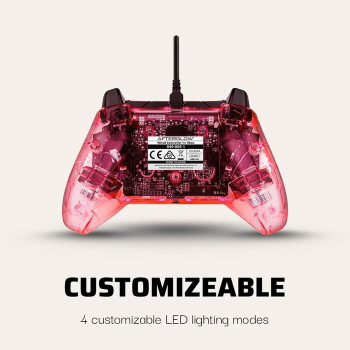 PDP Manette Afterglow Transparente pour Xbox Series X|S, Xbox One et PC